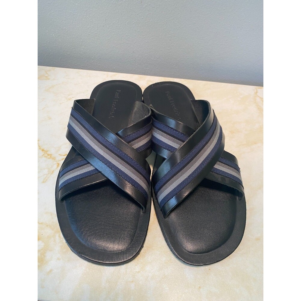 Men PAUL FREDRICK Leather Sandals MADE IN ITALY SIZE 12
